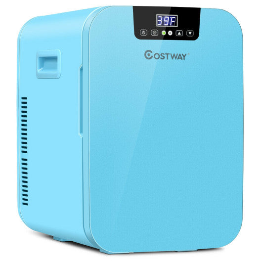 Costway 20L Blue Compact Portable Makeup Skincare Fridge