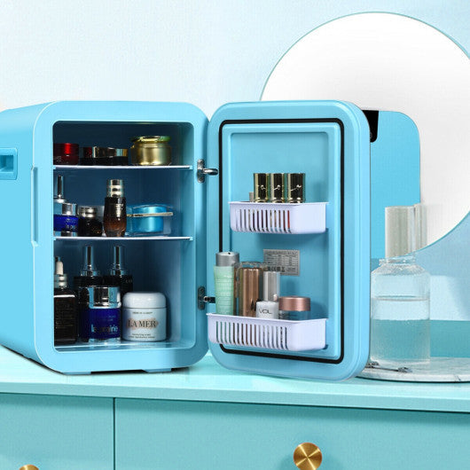 Costway 20L Blue Compact Portable Makeup Skincare Fridge