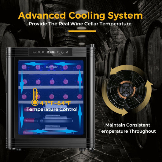 Costway 21 Bottle Compressor Wine Cooler Refrigerator with Digital Control