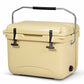 Costway 22 Quart Beige Portable Ice Chest Cooler with 30 Cans