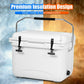 Costway 22 Quart White Portable Ice Chest Cooler with 30 Cans