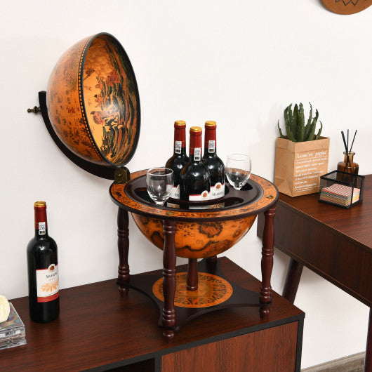 Costway 23" Coffee Globe Wine Bar Stand for Dining Room and Living Room