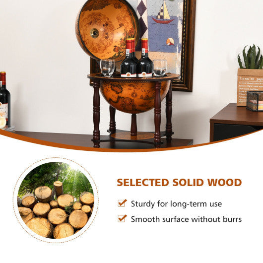 Costway 23" Coffee Globe Wine Bar Stand for Dining Room and Living Room
