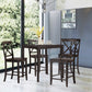 Costway 24" 2 Pack Rubber Wood Frame Kitchen Chairs