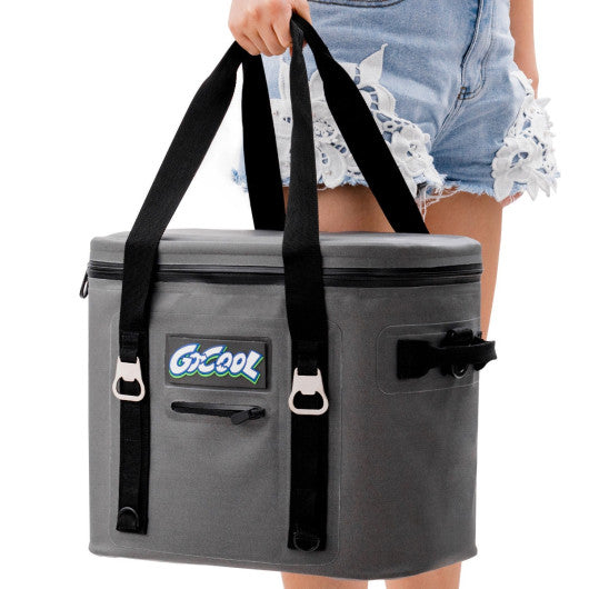 Costway 24-Can Soft Cooler Water-Resistant Leakproof Insulated Lunch Bag