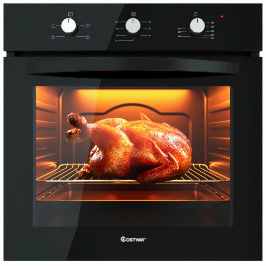 Costway 24" Electric Built-in Single Wall Oven 220 V Buttons Control