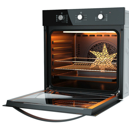 Costway 24" Electric Built-in Single Wall Oven 220 V Buttons Control
