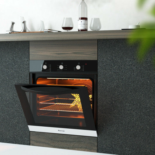 Costway 24" Electric Built-in Single Wall Oven 220 V Buttons Control