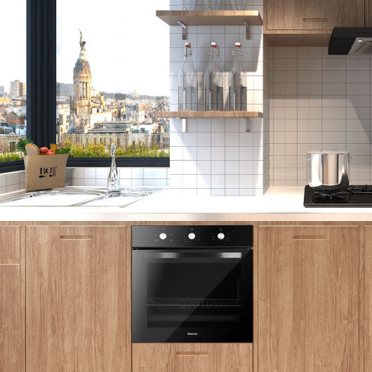 Costway 24" Electric Built-in Single Wall Oven 220V Buttons Control