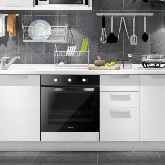 Costway 24" Electric Built-in Single Wall Oven 220V Buttons Control