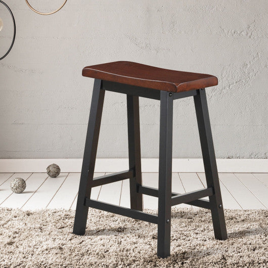 Costway 24" Height Set of 2 Coffee Home Kitchen Dining Room Bar Stools