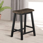 Costway 24" Height Set of 2 Gray Home Kitchen Dining Room Bar Stools
