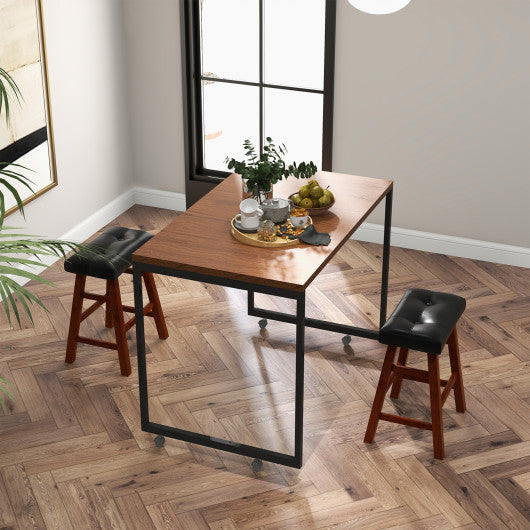 Costway 24" Set of 2 Modern Backless Bar Stools with Padded Cushion