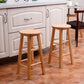 Costway 24" Set of 2 Round Wood Bar Stools