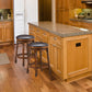 Costway 24" Set of 2 Swivel Leather Padded Bar Dining Stools