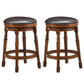 Costway 24" Set of 2 Swivel Leather Padded Bar Dining Stools
