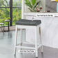 Costway 24" Set of 2 White Height Backless Counter Stool with Footrest