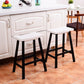Costway 24" Set of 2 White Saddle Seat Bar Stools
