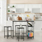 Costway 24" Set of 4 Bar Stools Counter Height Backless with Metal Frame