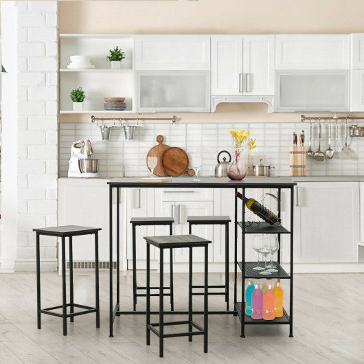 Costway 24" Set of 4 Bar Stools Counter Height Backless with Metal Frame