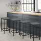 Costway 24" Set of 4 Bar Stools Counter Height Backless with Metal Frame