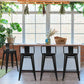 Costway 24" Set of 4 Black Cafe Side Chairs with Rubber Feet and Removable Back