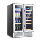 Costway 24" Silver Dual Zone Wine and Beverage Cooler