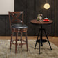 Costway 24" Swivel X-back Upholstered Counter Height Bar Stool with PVC Cushioned Seat