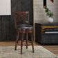 Costway 24" Swivel X-back Upholstered Counter Height Bar Stool with PVC Cushioned Seat