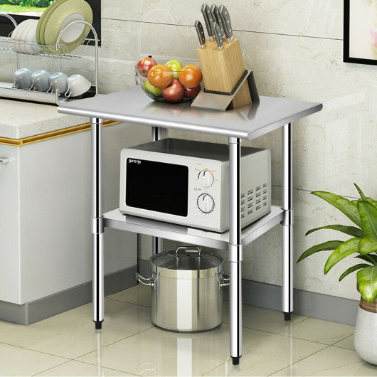 Costway 24" x 30" Stainless Steel Commercial Kitchen Work Prep Table