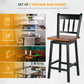 Costway 24.5" Black Set of 2 Swivel Bar Stools with 360° Swiveling