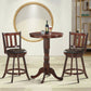 Costway 25" 2 Pieces 360 Degree Swivel Wooden Counter Height Bar Stool Set with Cushioned Seat