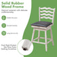 Costway 25" 360° Swivel Bar Stools with Rubber Wood Frame and Ergonomic Backrest and Footrest