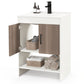 Costway 25" Bathroom Vanity Sink Combo Cabinet with Doors and Open Shelf