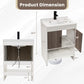 Costway 25" Bathroom Vanity Sink Combo Cabinet with Doors and Open Shelf