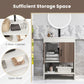 Costway 25" Bathroom Vanity Sink Combo Cabinet with Doors and Open Shelf