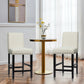 Costway 25" Beige Kitchen Chairs w/ Rubber Wood Legs