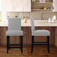 Costway 25" Gray Kitchen Chairs with Rubber Wood Legs