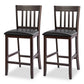 Costway 25" Set of 2 Bar Stools with Rubber Wood Legs