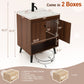 Costway 25" Wooden Bathroom Storage Cabinet with Sink