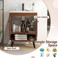 Costway 25" Wooden Bathroom Storage Cabinet with Sink