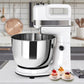 Costway 250W 5-Speed Stand Mixer w/ Dough Hooks Beaters and Stainless Steel Bowl