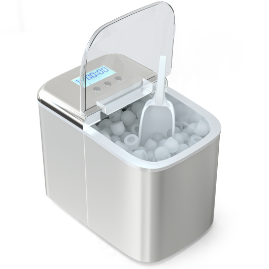 Costway 26 lbs Countertop LCD Display Ice Maker with Ice Scoop