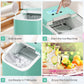 Costway 26 lbs Light Green Countertop LCD Display Ice Maker with Ice Scoop