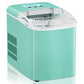 Costway 26 lbs Light Green Countertop LCD Display Ice Maker with Ice Scoop