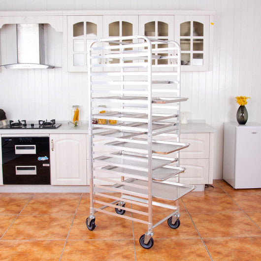 Costway 26 x 20 x 70 Inch 20 Sheet Aluminum Pan Rolling Bakery Rack ...