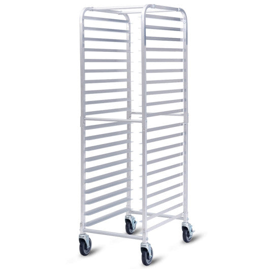 Costway 26 x 20 x 70 Inch 20 Sheet Aluminum Pan Rolling Bakery Rack