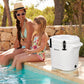 Costway 27 Quart White Outdoor Insulated Bucket Cooler Ice Chest