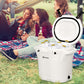 Costway 27 Quart White Outdoor Insulated Bucket Cooler Ice Chest