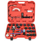Costway 28 Pieces Pressure Tester Vacuum-Type Cooling System Refill Kit - Red